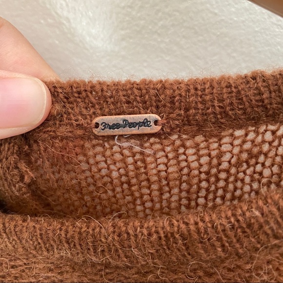 Free People Brown A Line Wool Blend Sweater Dress - Picture 7 of 7